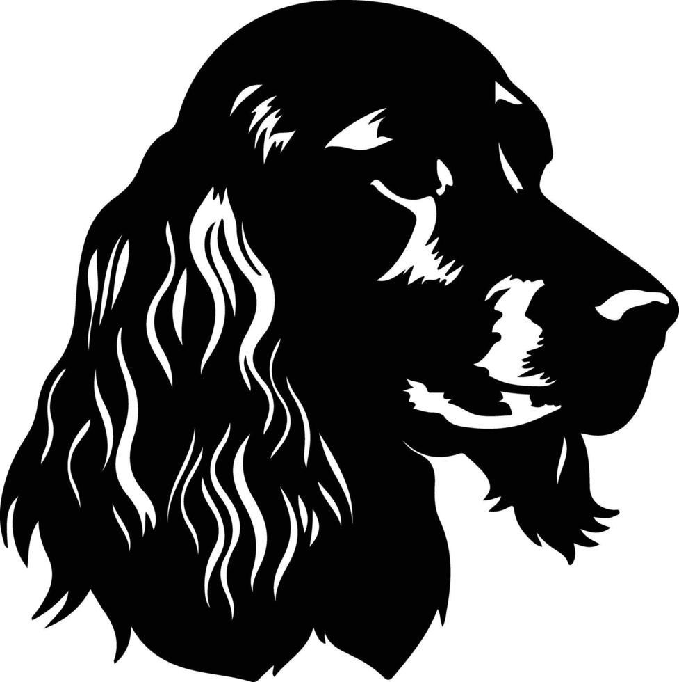 Feld Spaniel schwarz Silhouette vektor