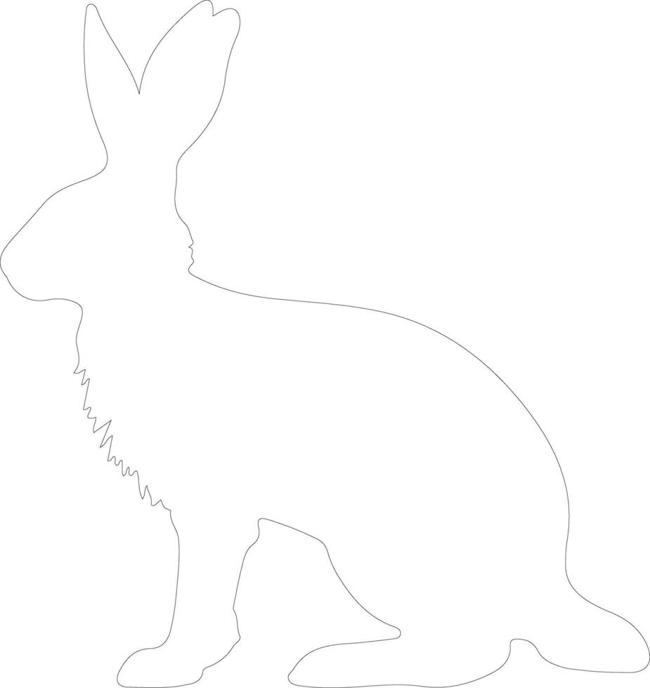 Hase Gliederung Silhouette vektor