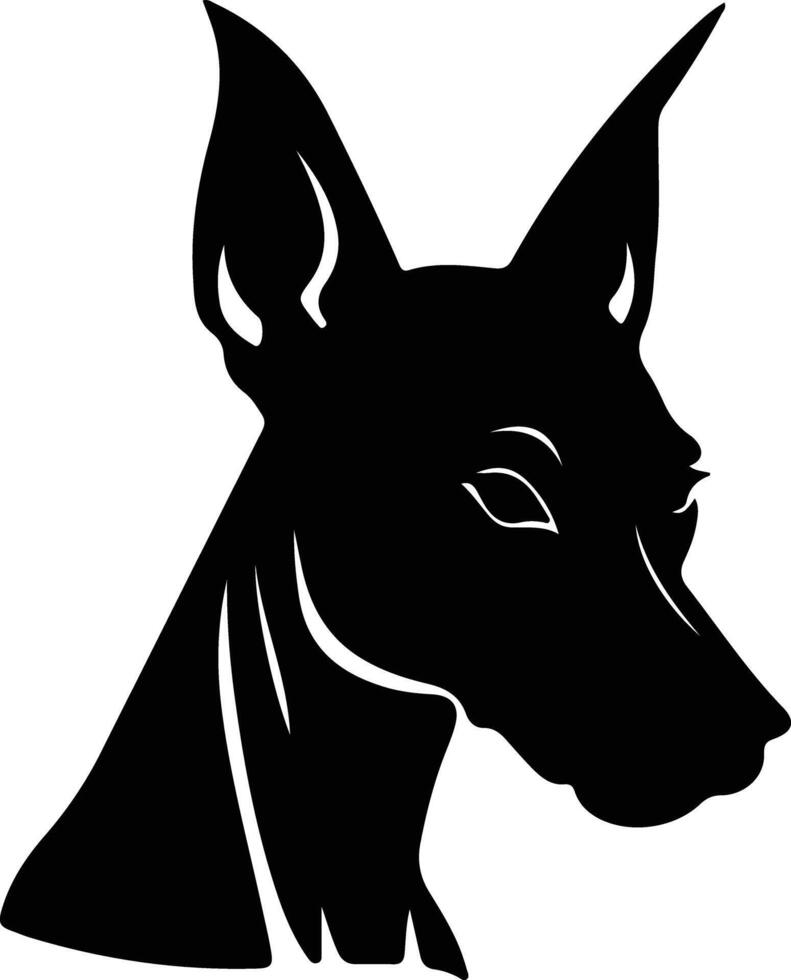 xoloitzcuintli mexikansk hårlös hund silhuett porträtt vektor