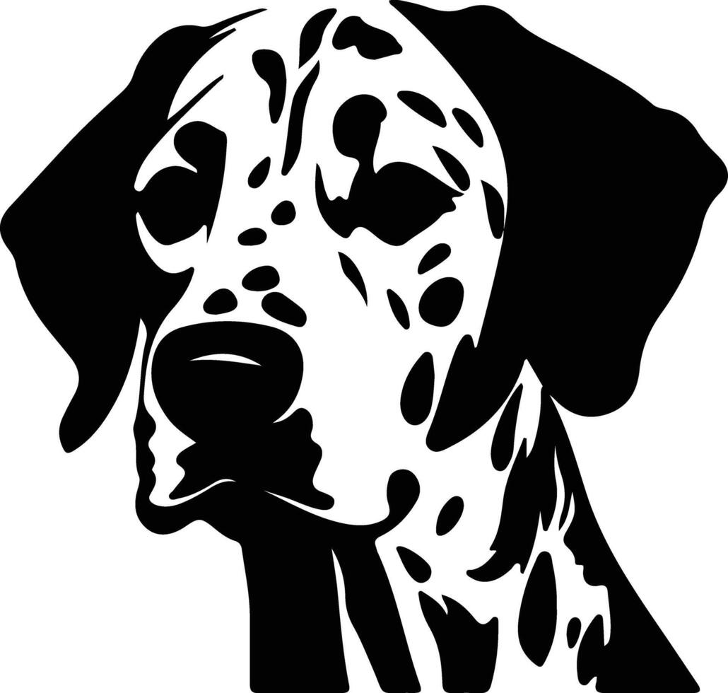 dalmatian silhuett porträtt vektor