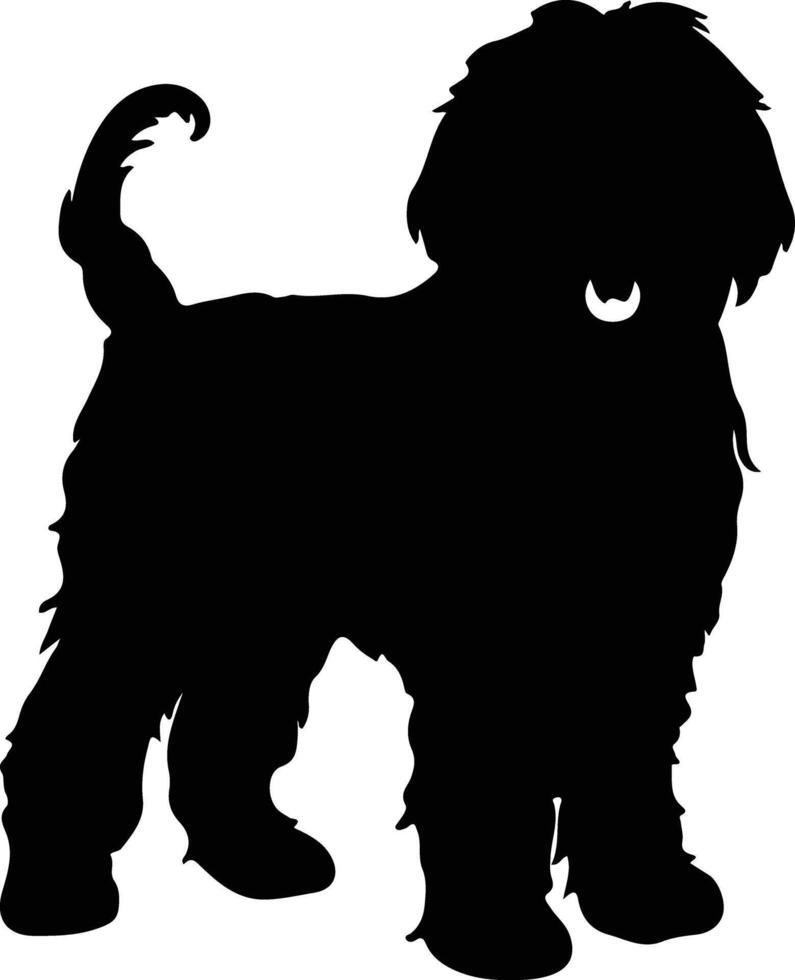 schwarz Russisch Terrier schwarz Silhouette vektor