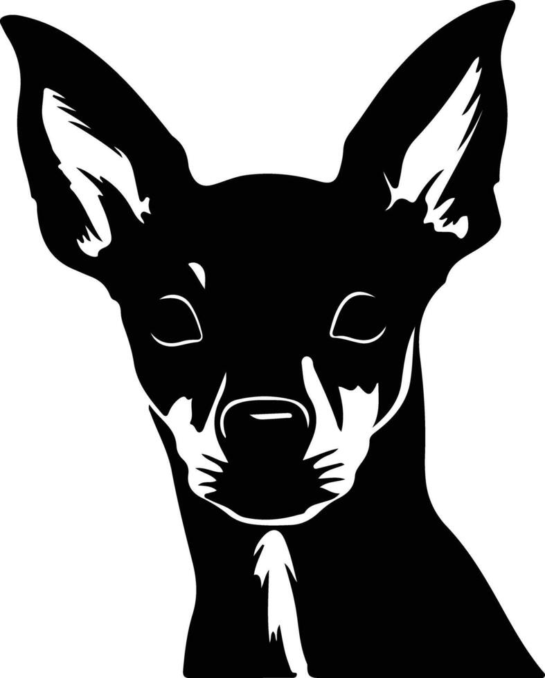 Miniatur Pinscher Silhouette Porträt vektor