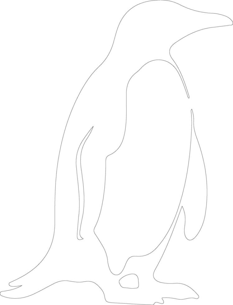 Pinguin Gliederung Silhouette vektor