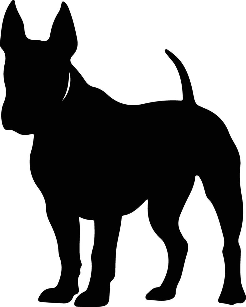 Stier Terrier schwarz Silhouette vektor