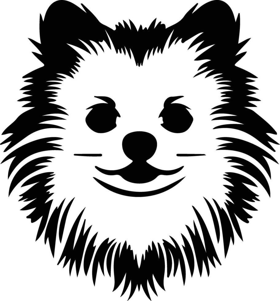 pomeranian silhuett porträtt vektor