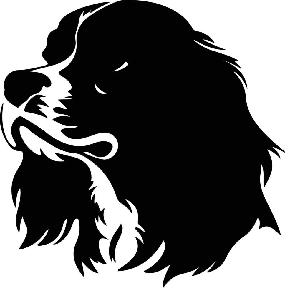 Englisch Spielzeug Spaniel Silhouette Porträt vektor