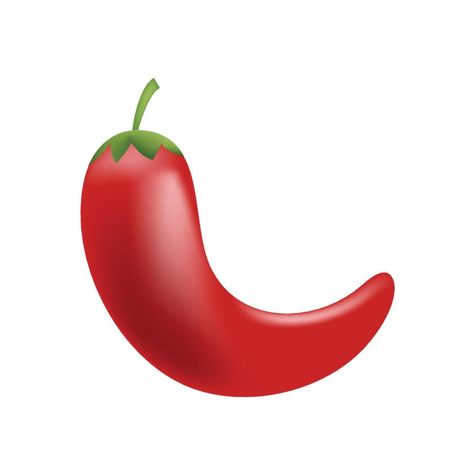 Pfeffer Emoji Vektor Design. Ernährung Gemüse Kunst Illustration Landwirtschaft frisch Bauernhof Produkt. Pfeffer isoliert auf Weiß Hintergrund.