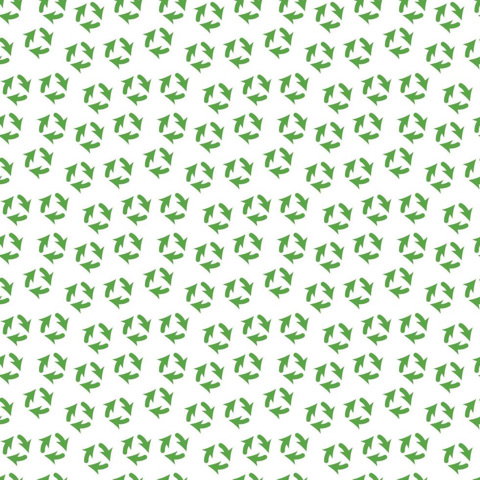 eben Grün Pfeile recyceln Muster, Welt Erde Tag, Umgebung Tag, Ökologie nahtlos Konzept vektor