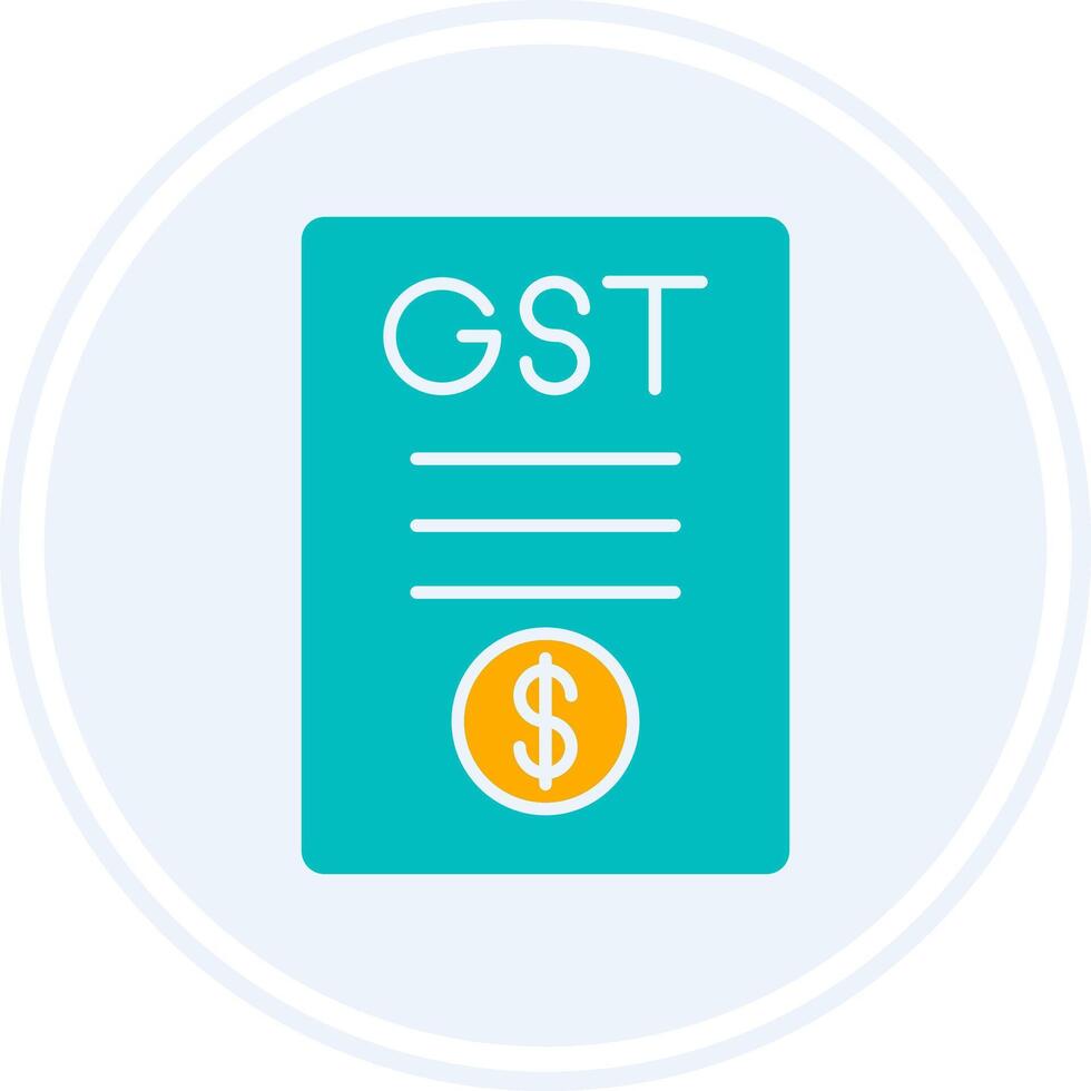 gst Glyphe zwei Farbe Kreis Symbol vektor