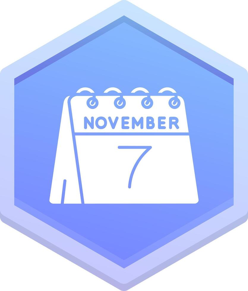 7 .. von November Polygon Symbol vektor