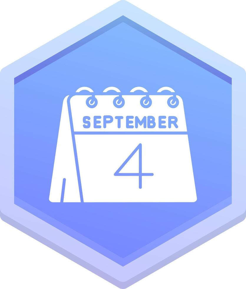 4 .. von September Polygon Symbol vektor