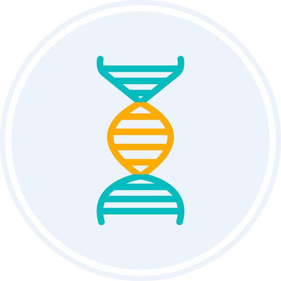 dna glyf två Färg cirkel ikon vektor