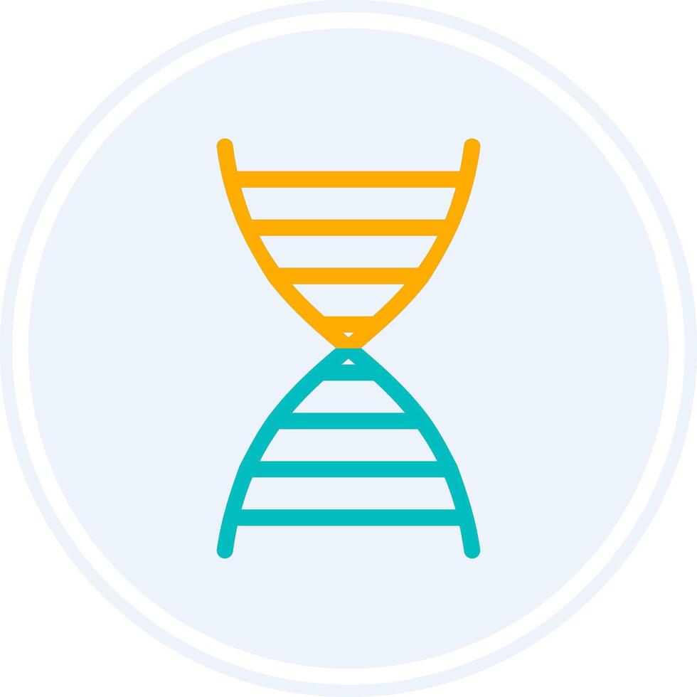 dna glyf två Färg cirkel ikon vektor