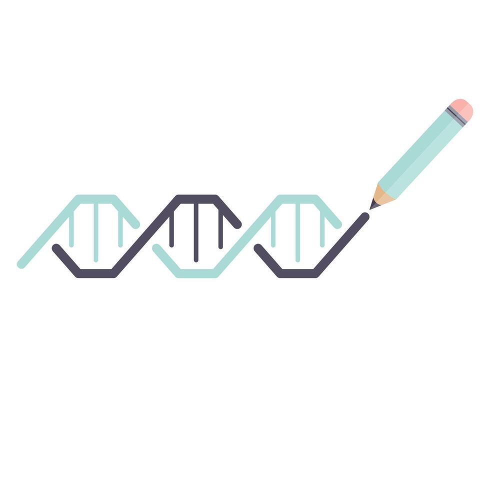 Zeichnung DNA Genom Wissenschaften Vektor Illustration Grafik Symbol