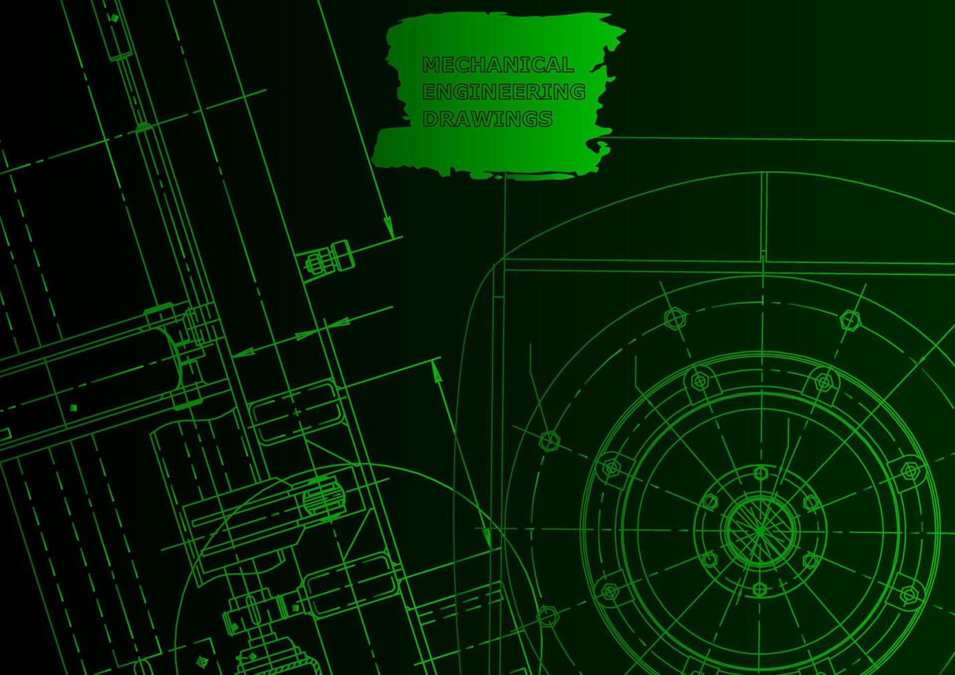 skizzieren. Vektor-Engineering-Illustration. Computergestützte Konstruktionssysteme vektor