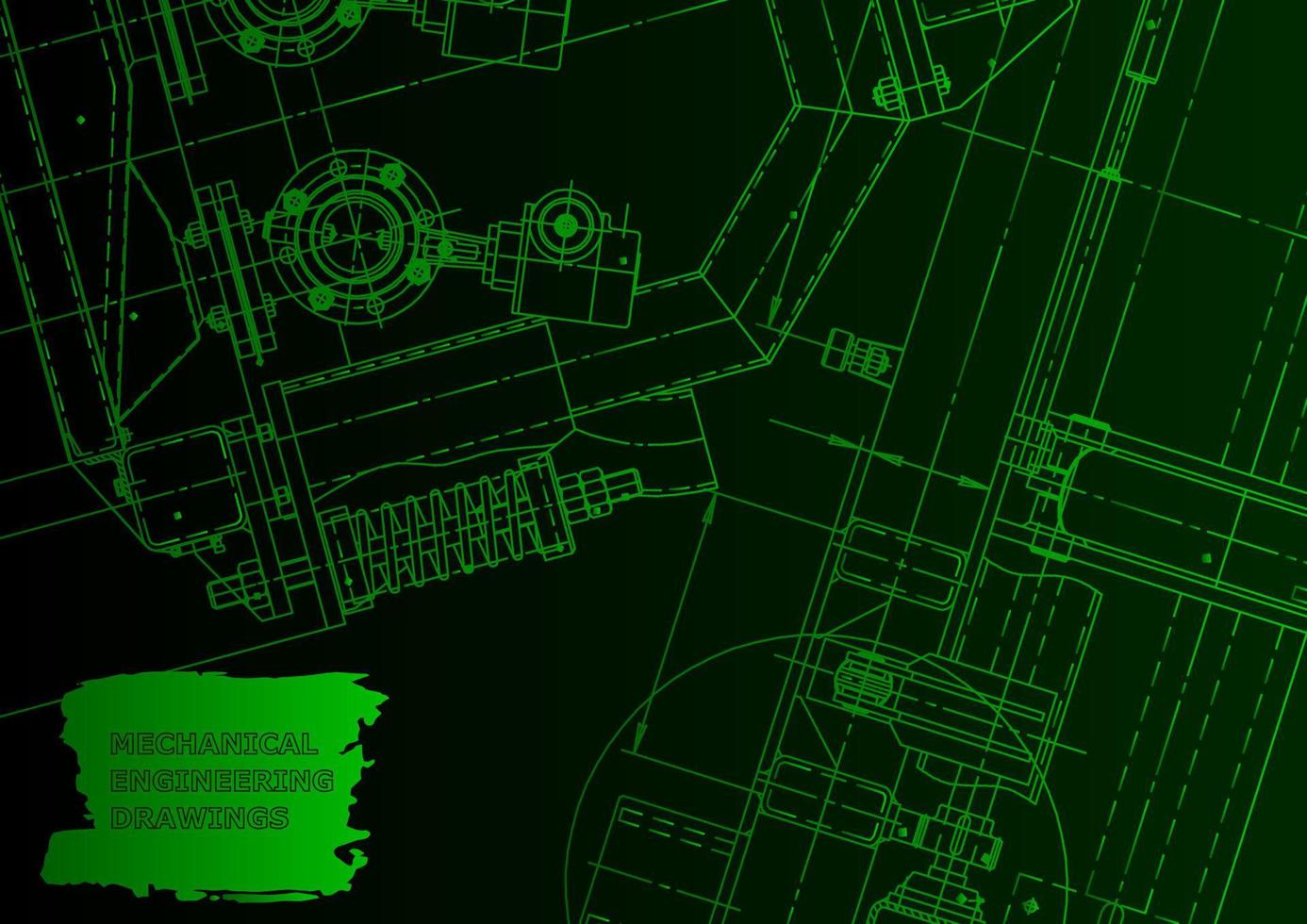 Computergestützte Konstruktionssysteme. technische Illustrationen, Hintergrund vektor