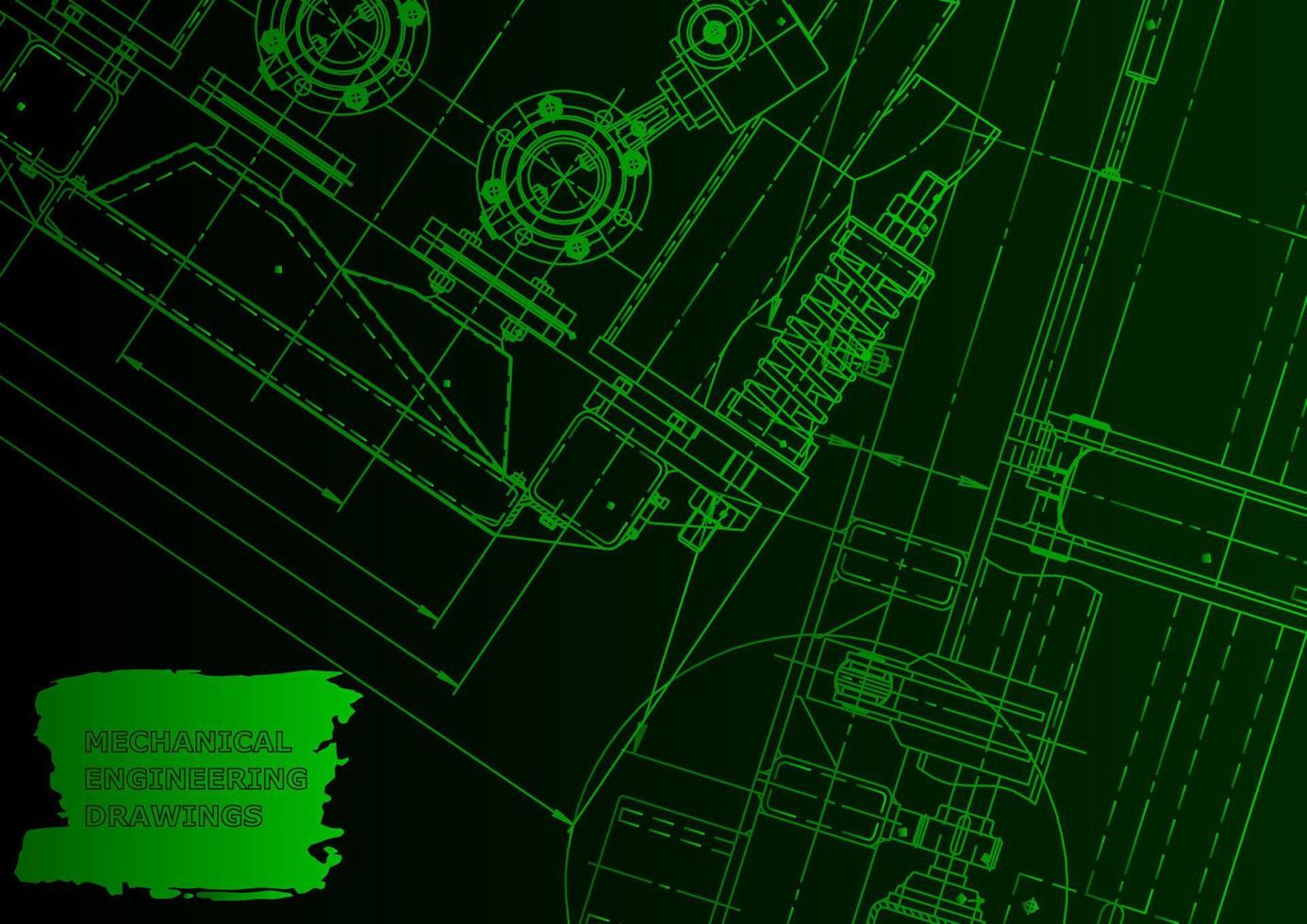 Computergestützte Konstruktionssysteme. technische Illustrationen, Hintergrund vektor