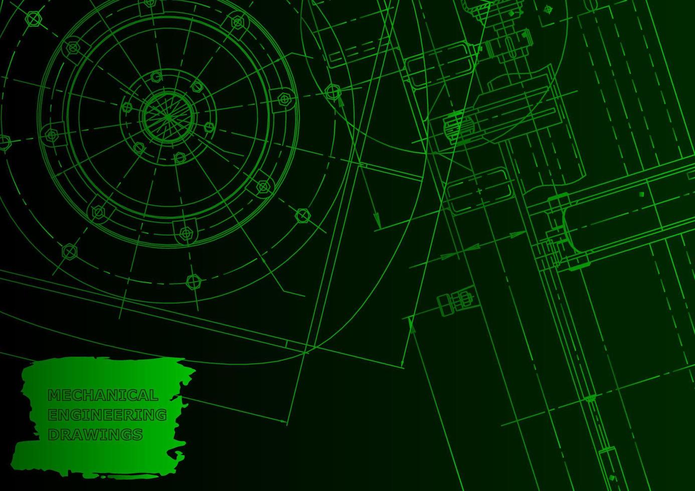 skizzieren. Vektor-Engineering-Illustration. Computergestützte Konstruktionssysteme vektor