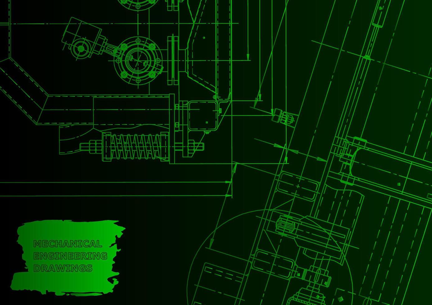 Computergestützte Konstruktionssysteme. technische Illustrationen, Hintergrund vektor