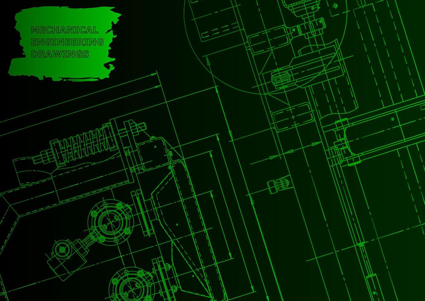 Computergestützte Konstruktionssysteme. technische Illustrationen, Hintergrund vektor