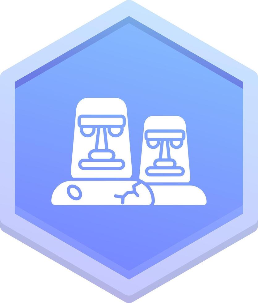 Moai Polygon Symbol vektor