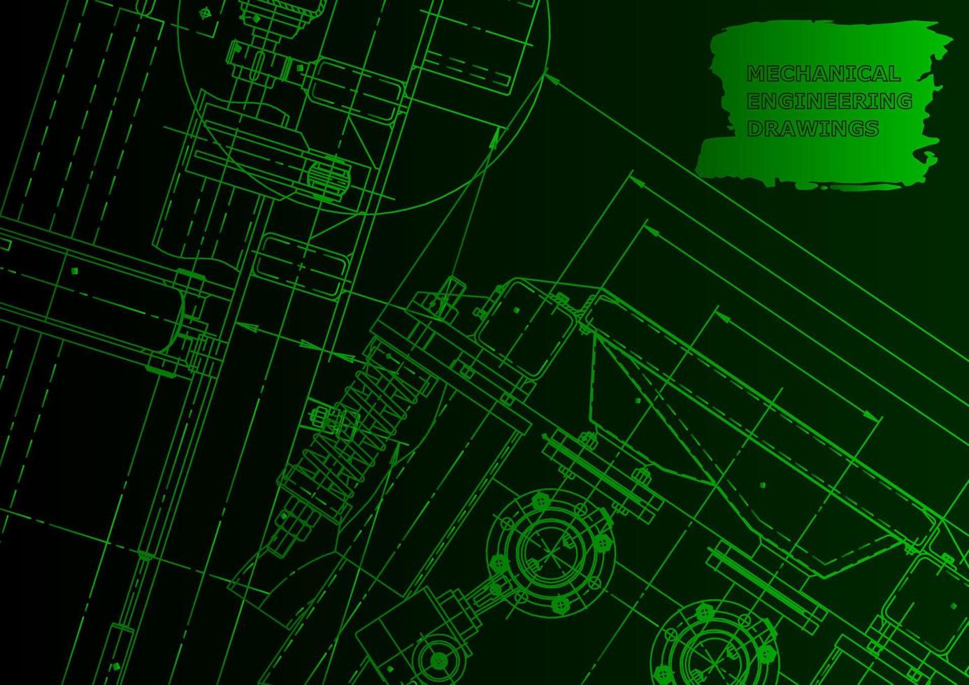 Computergestützte Konstruktionssysteme. technische Illustrationen, Hintergrund vektor