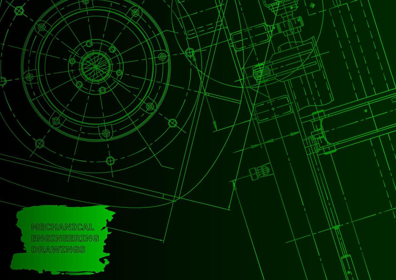 skizzieren. Vektor-Engineering-Illustration. Computergestützte Konstruktionssysteme vektor