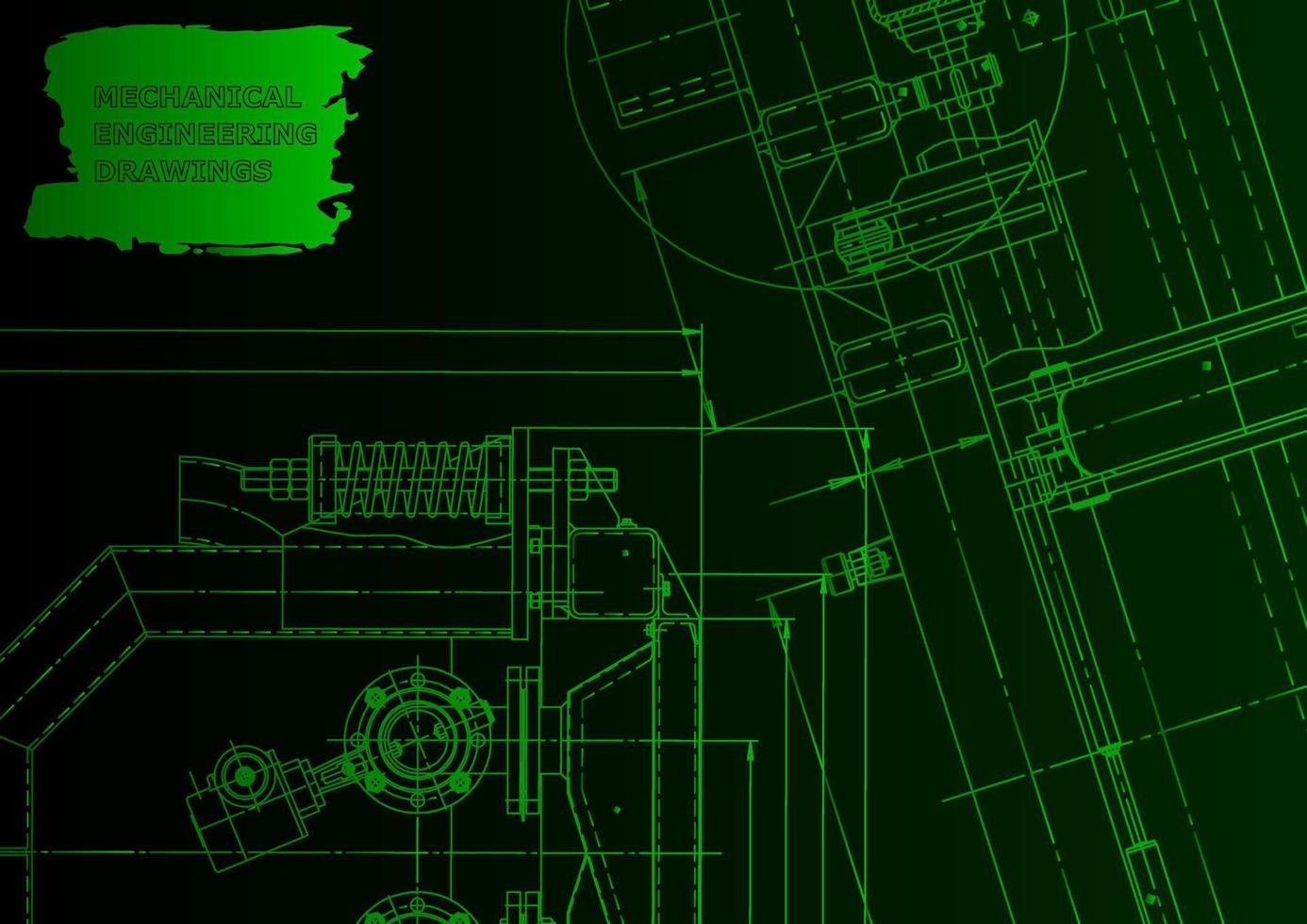 Computergestützte Konstruktionssysteme. technische Illustrationen, Hintergrund vektor