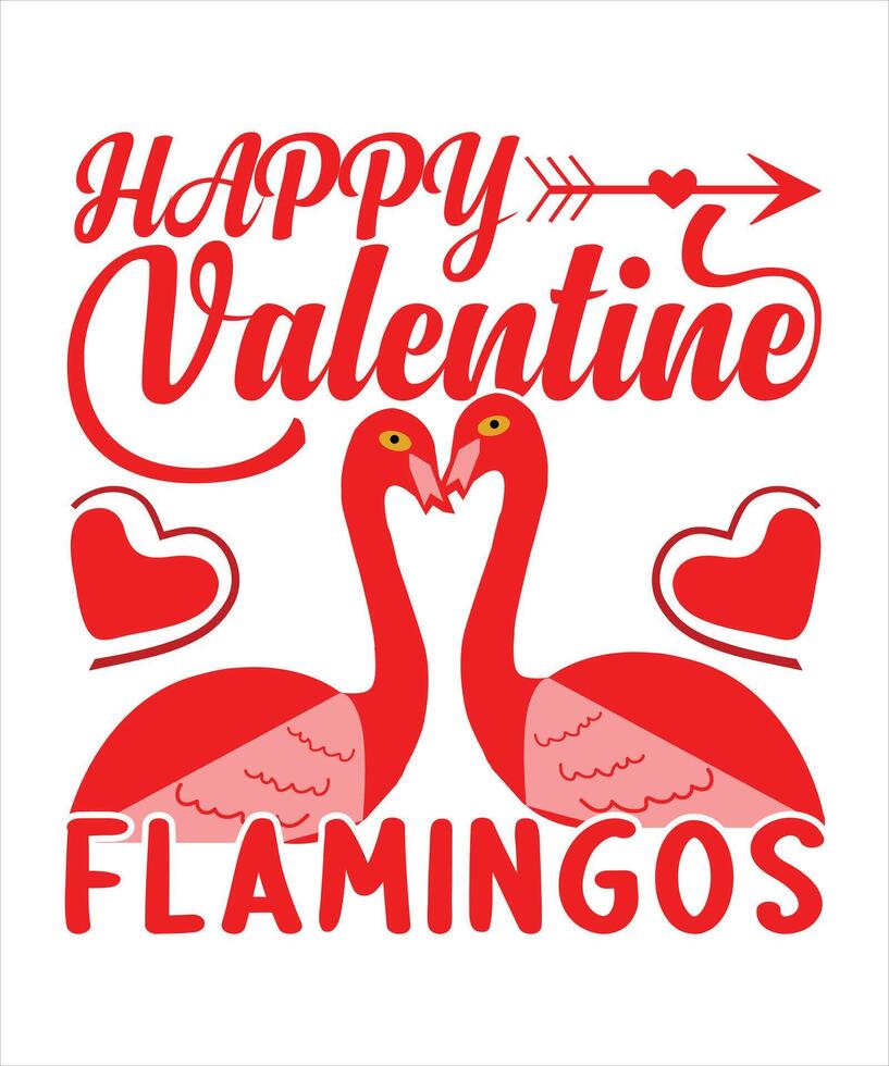 vektor typografi Lycklig valentines dag t-shirt design, hjärtans dag illustration