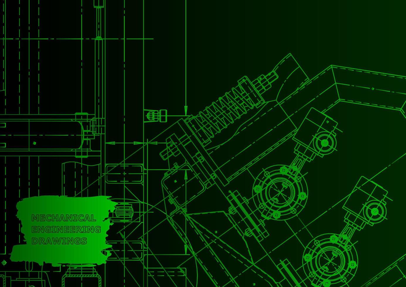 skiss. vektor teknisk illustration. datorstödda designsystem