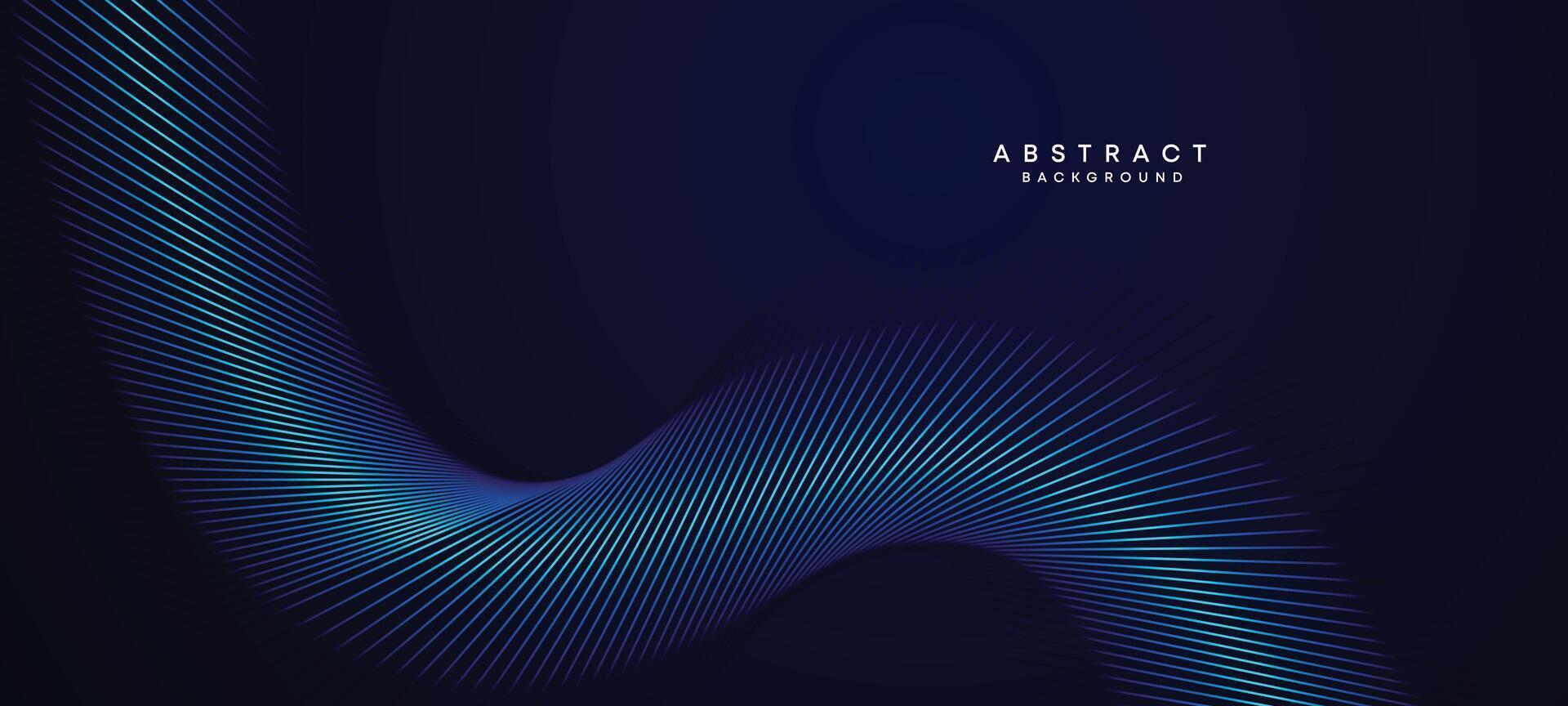 abstrakt dunkel Blau winken Kreise Linien Technologie Hintergrund. modern Marine Blau Gradient mit glühend Linien glänzend geometrisch gestalten und Diagonale, zum Broschüre, Abdeckung, Poster, Banner, Webseite, Header vektor