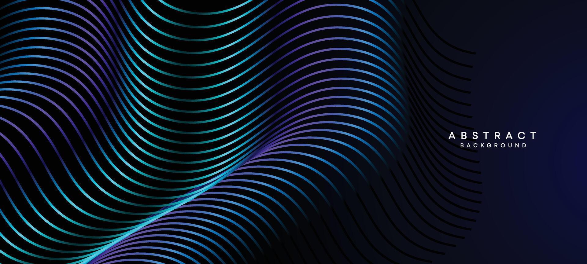 abstrakt dunkel Marine Blau winken Kreise Linien Technologie Hintergrund. modern Holo Gradient mit glühend Linien glänzend geometrisch gestalten und Diagonale, zum Broschüre, Abdeckung, Poster, Banner, Webseite, Header vektor