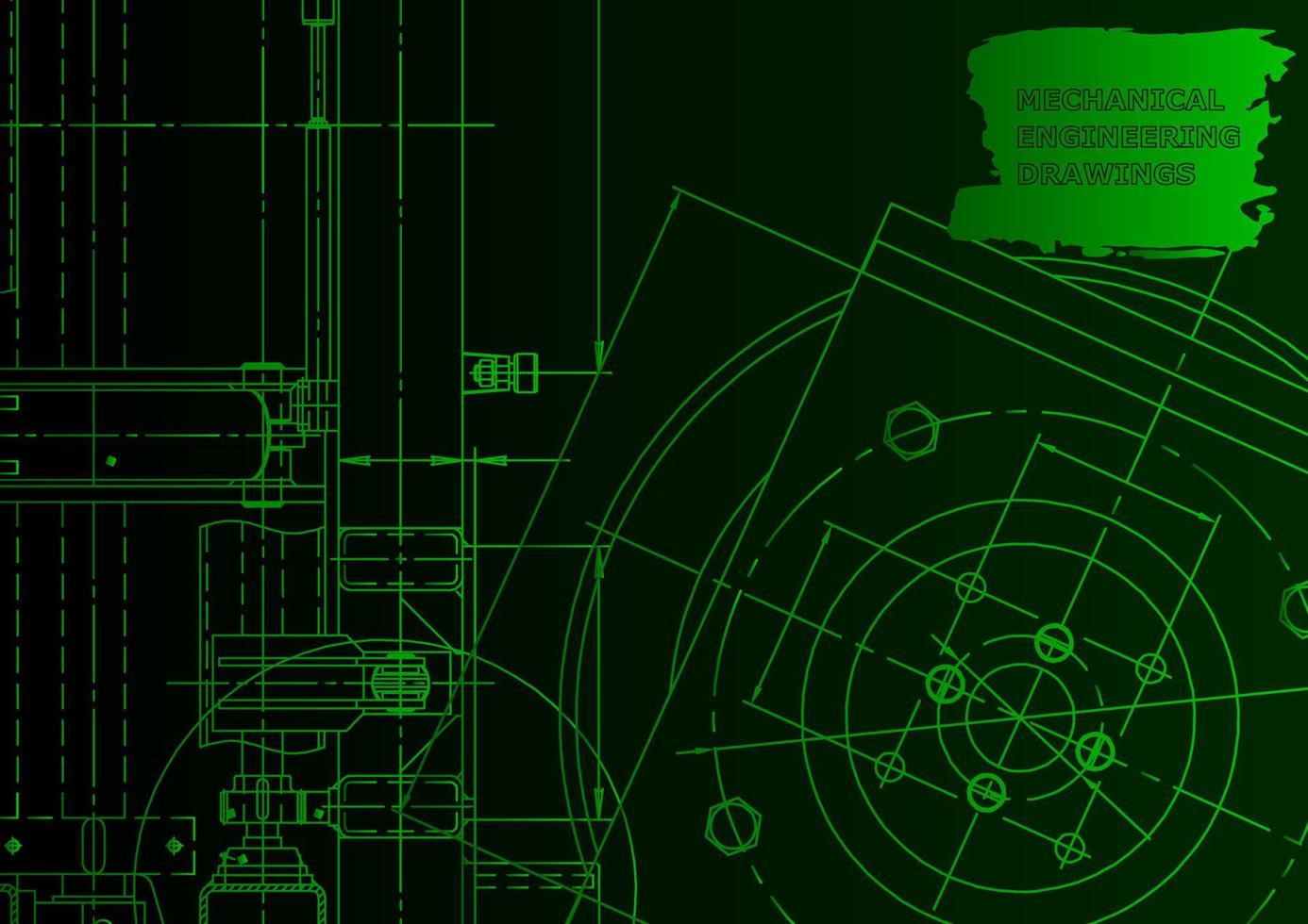 skiss. vektor teknisk illustration. datorstödda designsystem