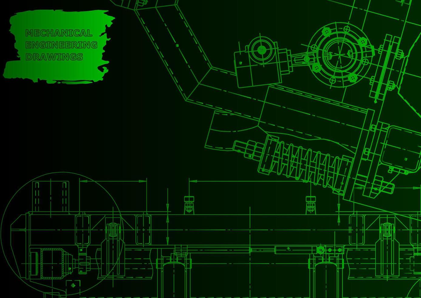 skiss. vektor teknisk illustration. datorstödda designsystem