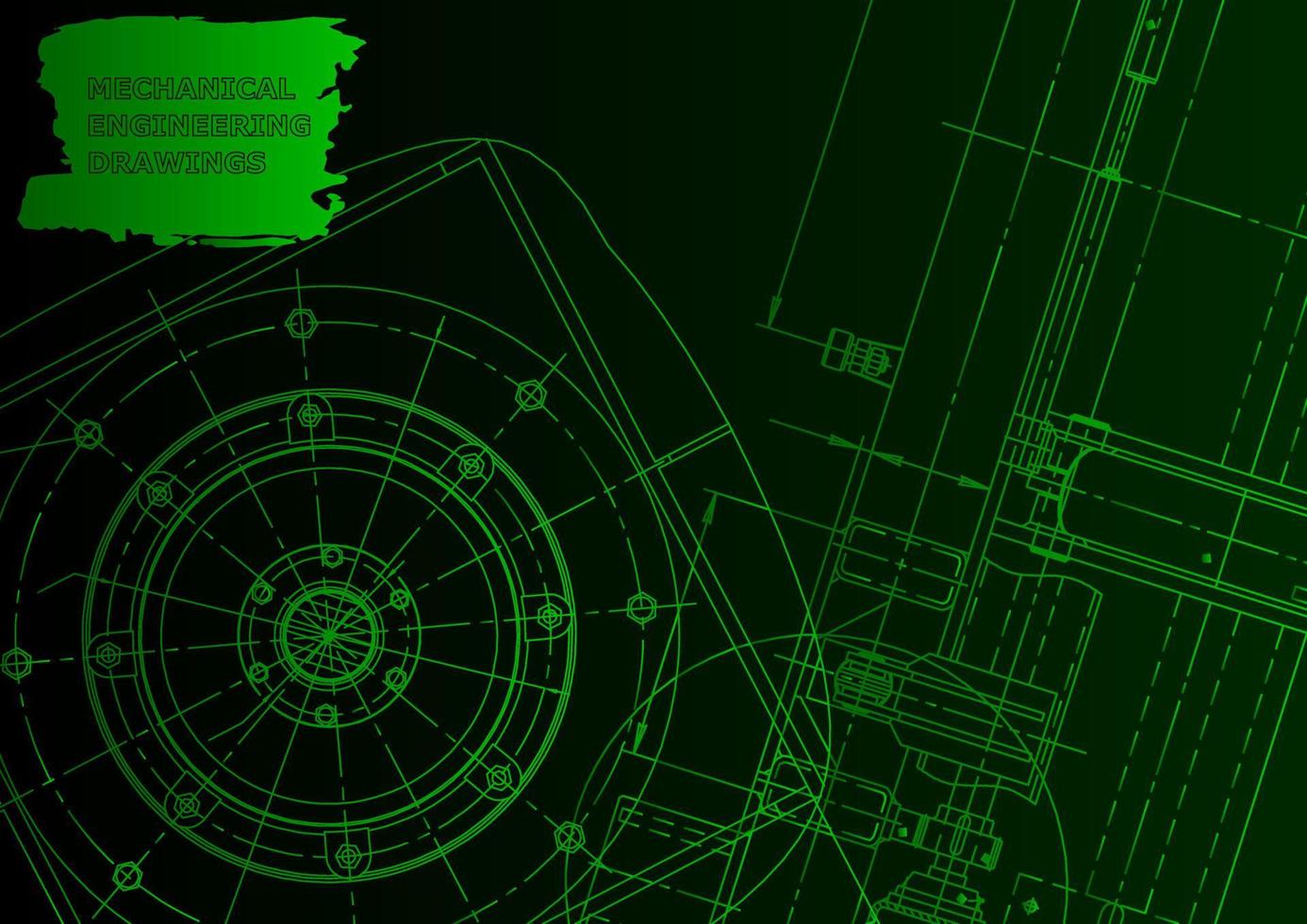 skiss. vektor teknisk illustration. datorstödda designsystem