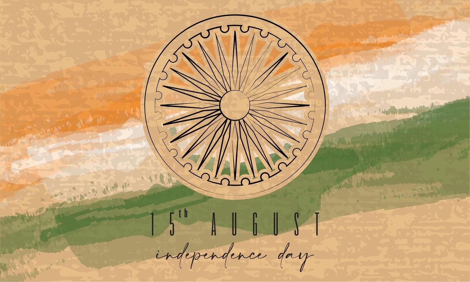 farbig glücklich Indien Unabhängigkeit Tag Poster vektor