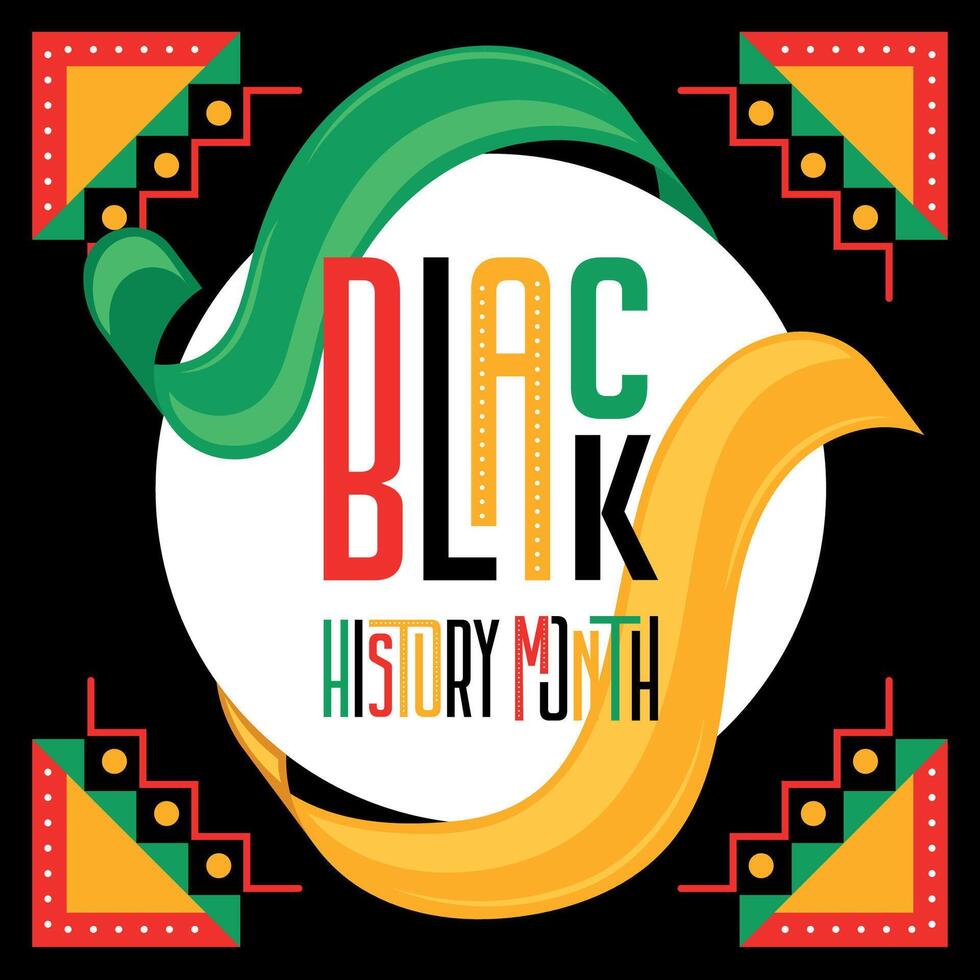 svart historia månad bakgrund med afrikansk kulturell mönster vektor