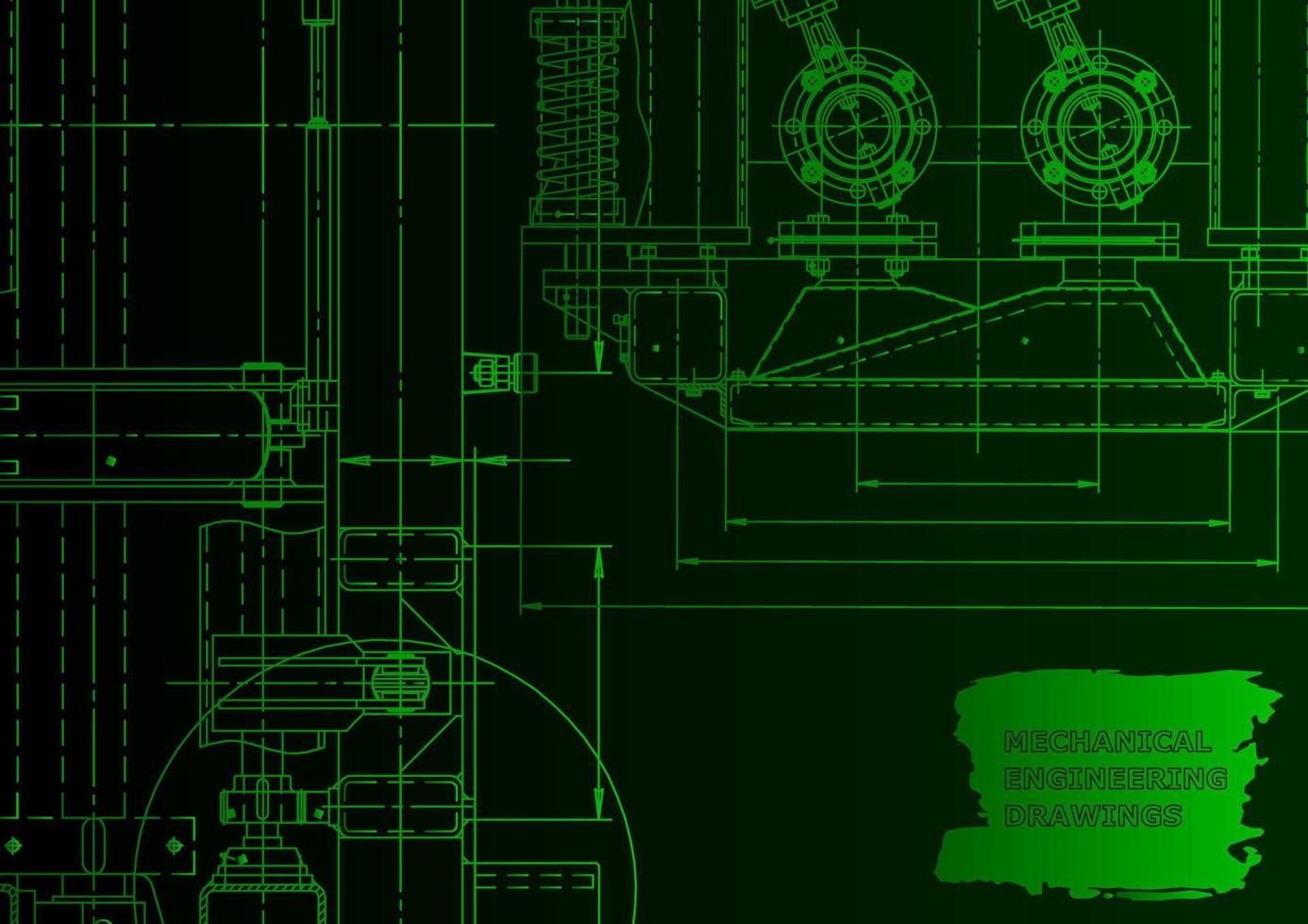 Computergestützte Konstruktionssysteme. technische Illustrationen, Hintergrund vektor