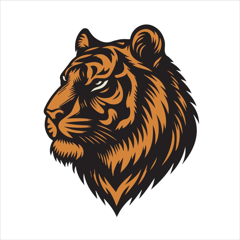 Tiger Kopf Vektor Illustration Logo Tiger t Hemd Design