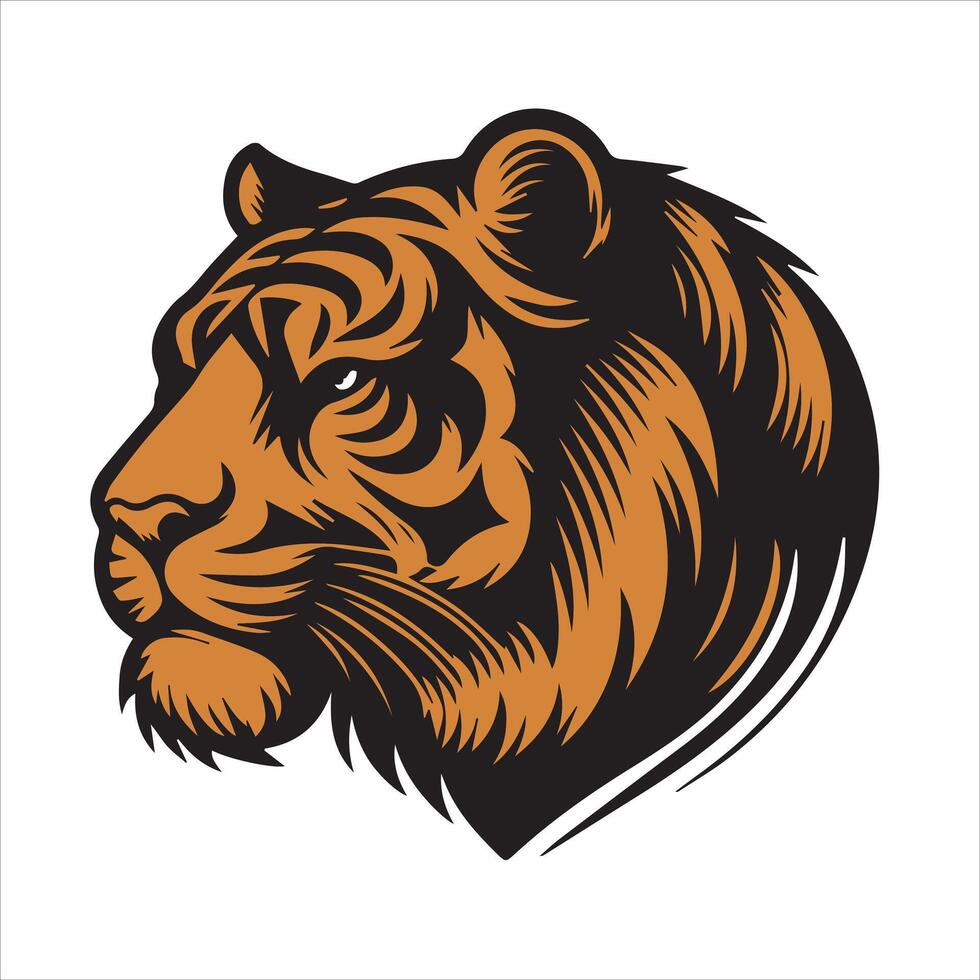 tiger huvud vektor illustration logotyp tiger t skjorta design