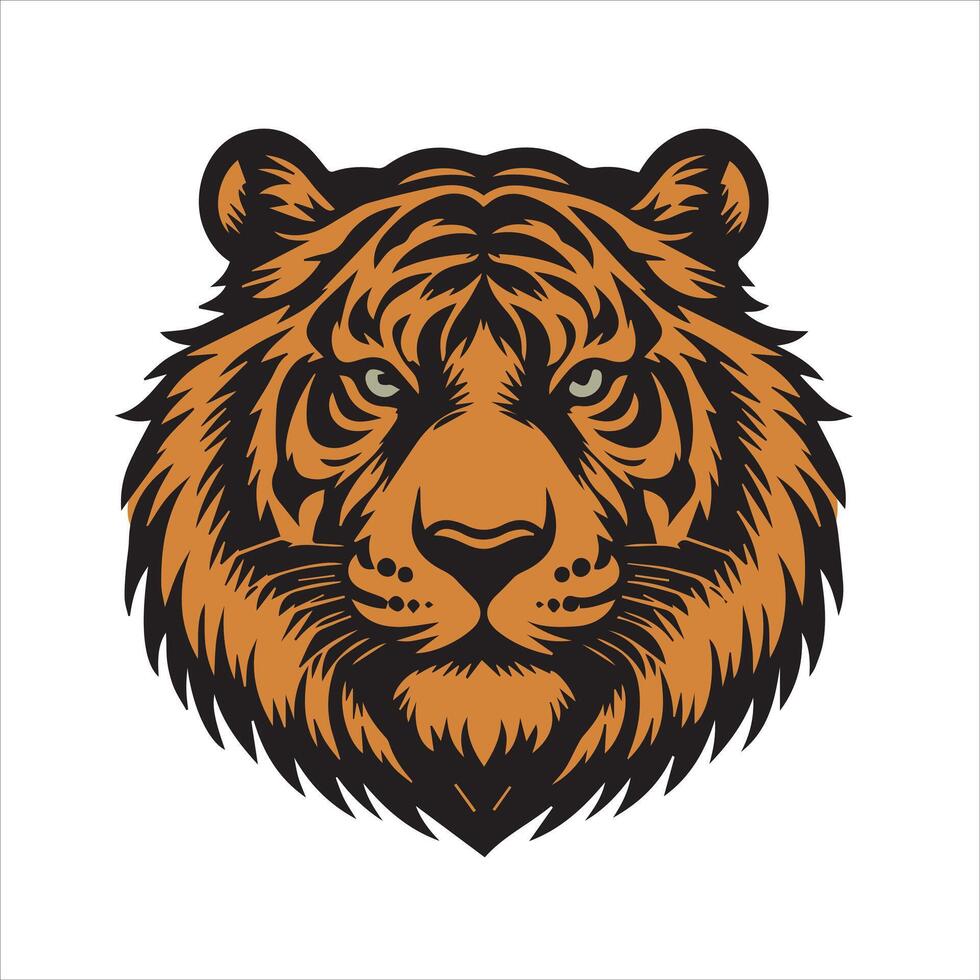 Tiger Kopf Vektor Illustration Logo Tiger t Hemd Design