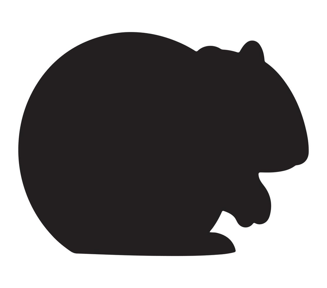 Agouti Silhouette Lager Vektor Illustration.