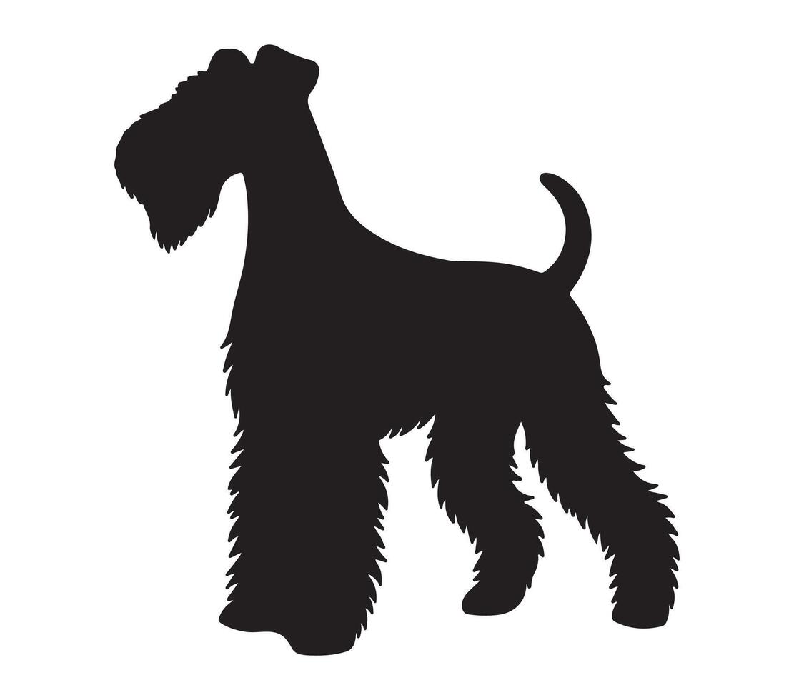 Vektor, isoliert Silhouette von airedale Terrier. vektor