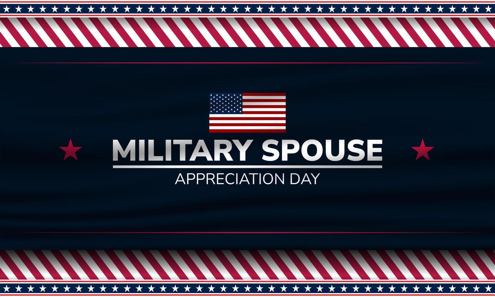 Militär- Ehepartner Anerkennung Tag Hintergrund Vektor Illustration