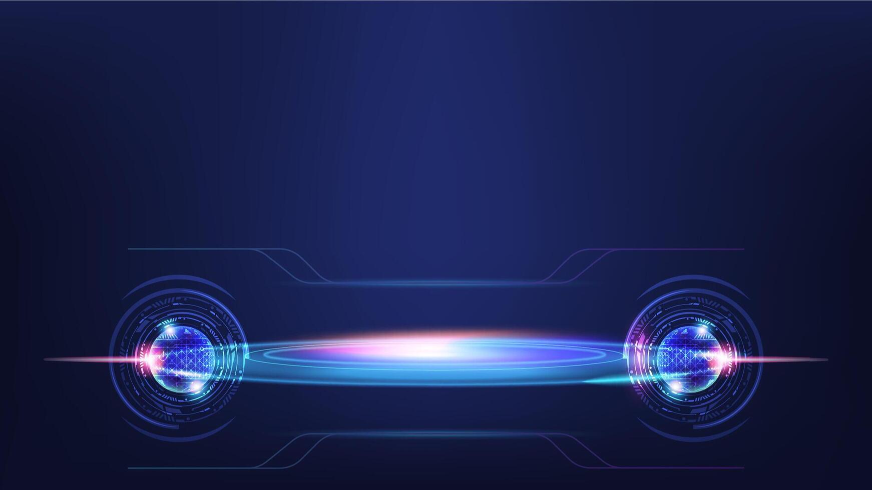 abstrakt Quantum Computer Technologien Hintergrund Konzept mit futuristisch Blau Schaltkreis und Wellen Fluss. Vektor Illustration eps10
