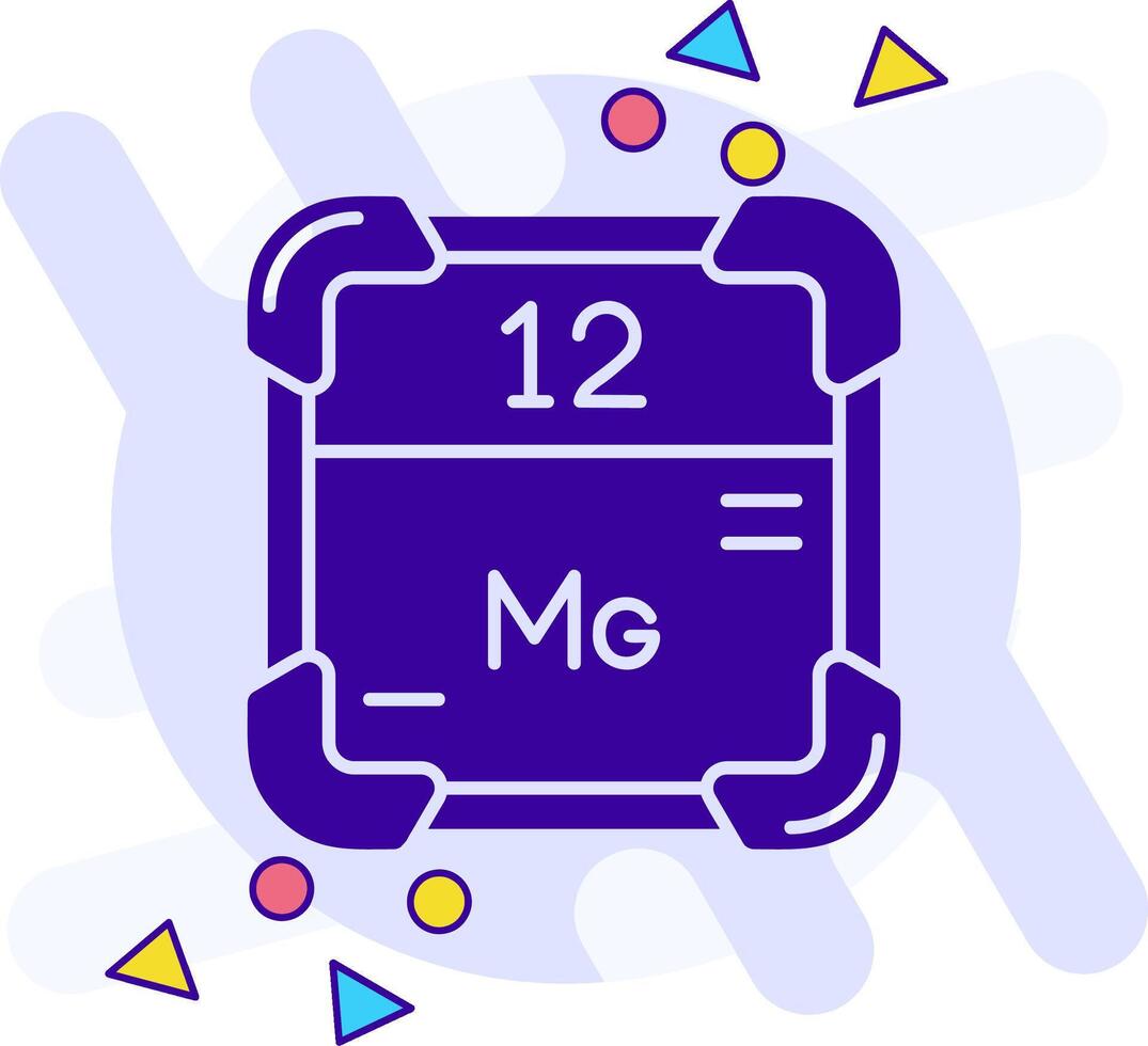 Magnesium Freistil solide Symbol vektor