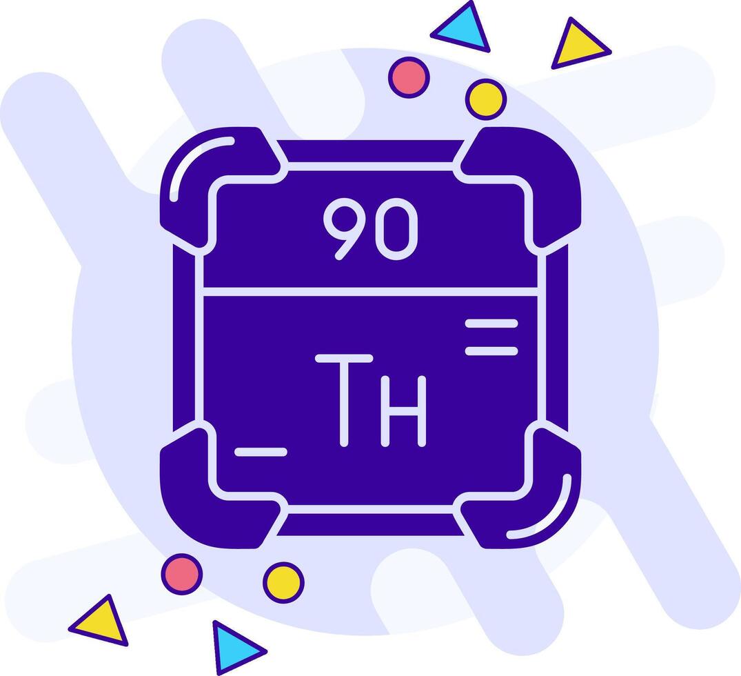 Thorium Freistil solide Symbol vektor