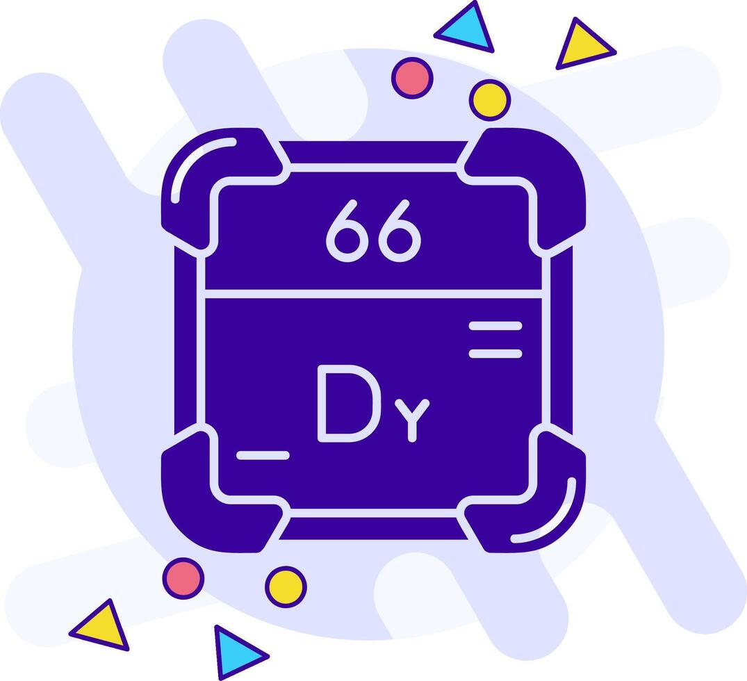 Dysprosium Freistil solide Symbol vektor