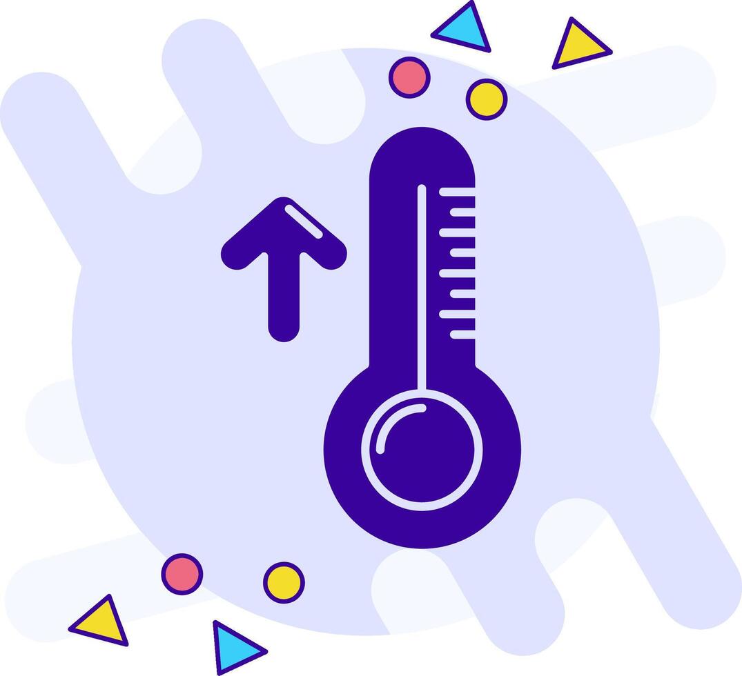 hoch Temperatur Freistil solide Symbol vektor