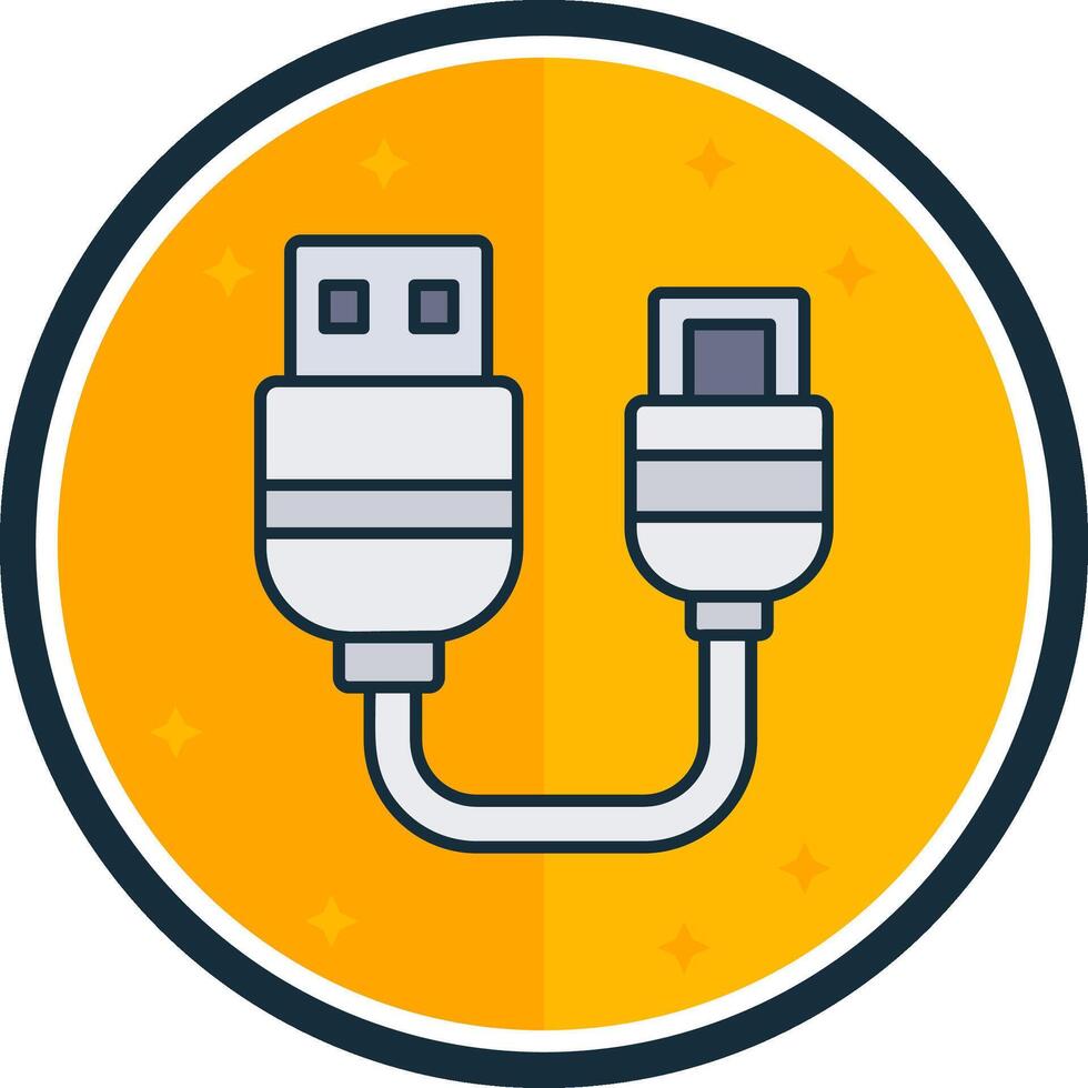 USB gefüllt Vers Symbol vektor